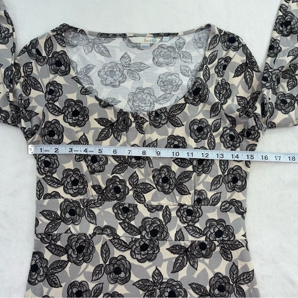 Boden Floral Empire Waist Dress Woman’s Sz 4 Long Sleeve‎ Mini Dress WL573 - Picture 9 of 9
